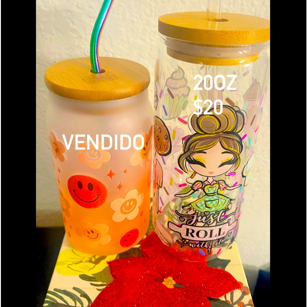 20oz glass Cup, New